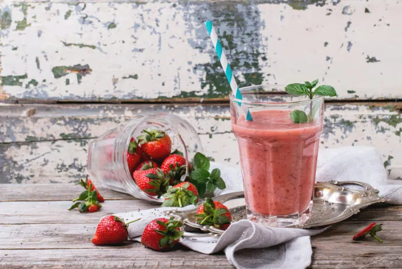 Eau de coco à la fraise