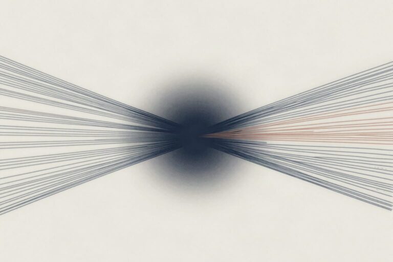 Trois flux de tension qui tirent un même point dans trois directions