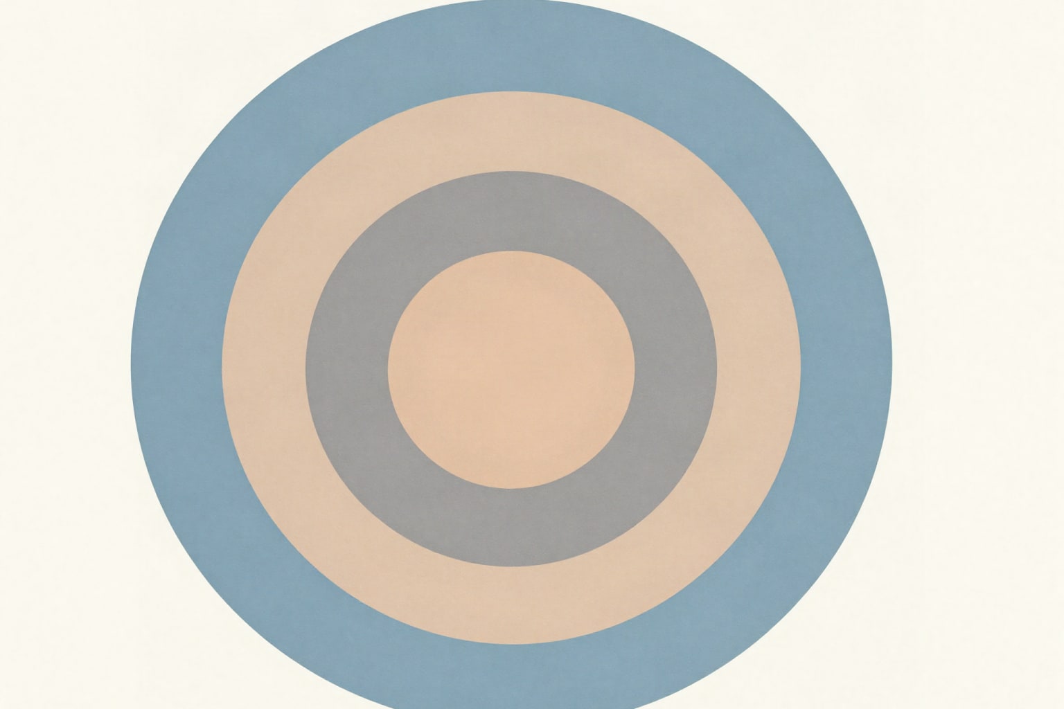 Trois cercles emboîtés de taille croissante, image des trois niveaux d'attention